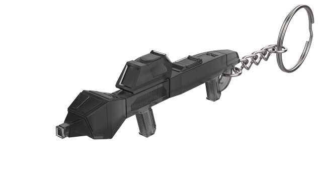 Keychain - The Next Generation Type 3 Phaser Rifle - Star Trek - Printable - STL files Modèles 3D en vedette .c4d .max .obj .3ds .fbx .stl .blend 