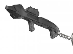 Keychain - The Next Generation Type 3 Phaser Rifle - Star Trek - Printable - STL files Modèles 3D en vedette