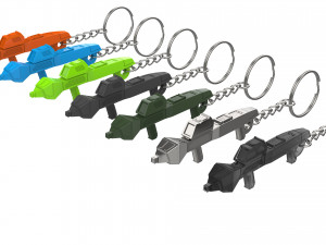 Keychain - The Next Generation Type 3 Phaser Rifle - Star Trek - Printable - STL files Modèles 3D en vedette
