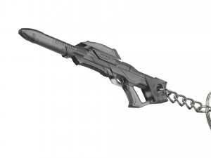 Chaveiro - Rifle Phaser Tipo 3B - Primeiro contato de Star Trek - Para impress&atilde;o - Arquivos STL Modelo de Impressão 3D