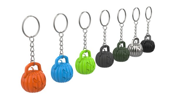 Keychain - Pumpkin LootBox - Overwatch - Printable - STL files Modelo de Impressão 3D .c4d .max .obj .3ds .fbx .stl .blend 