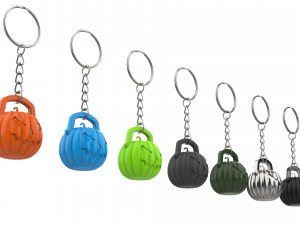 Keychain - Pumpkin LootBox - Overwatch - Printable - STL files Modelo de Impressão 3D