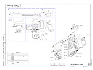Pistolas Blade Runner - 2 modelos para impress&atilde;o - STL - Uso Pessoal Modelo de Impressão 3D