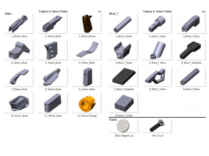 Pacote de armas Fallout - 2 modelos para impress&atilde;o - STL - Uso pessoal Modelo de Impressão 3D