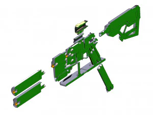 Pacote de armas Fallout - 2 modelos para impress&atilde;o - STL - Uso pessoal Modelo de Impressão 3D