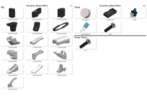 Mass Effect - 2 Printable models - STL - Personal Use 3D Print Model