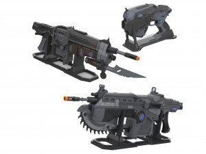 Gears of War - 3 Printable models - STL - Personal Use 3D Print Model