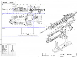 Gears of War - 3 Printable models - STL - Personal Use 3D Print Model