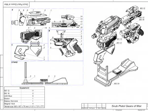 Gears of War - 3 modelos para impress&atilde;o - STL - Uso pessoal Modelo de Impressão 3D