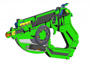 Tracer Blaster Mach T Skin Skin - Overwatch - Printable - STL files 3D प्रिंट मॉडल