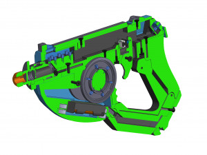 Tracer Blaster Punk Skin - Overwatch - Printable - STL files 3D Print Model