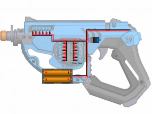 Tracer Blaster Punk Skin - Overwatch - Printable - STL files 3D Print Model