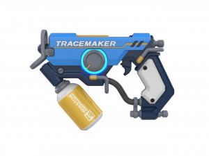 Tracer Graffiti Skin Blaster - Overwatch - Printable - STL files 3D Принт Модель