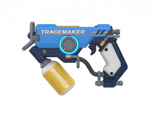 Tracer Graffiti Skin Blaster - Overwatch - Printable - STL files 3D Print Model