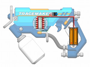 Tracer Graffiti Skin Blaster - Overwatch - Printable - STL files 3D Принт Модель