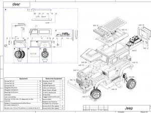 Jeep - Housing for RC Car - Printable - STL files 3D Print Model