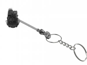 Porte-cl&eacute;s - Reinhardt Rocket Hammer - Overwatch - Imprimable - Fichiers STL Modèles 3D en vedette