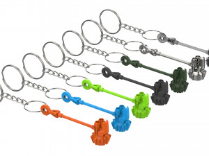 Keychain - Reinhardt Rocket Hammer - Overwatch - Printable - STL files 3D-printmodel