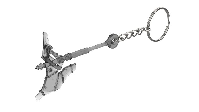 Keychain - Junker Queen Axe - Overwatch - Printable - STL files 3D Baskı Modeli .c4d .max .obj .3ds .fbx .stl .blend 