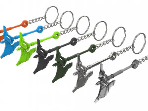 Keychain - Junker Queen Axe - Overwatch - Printable - STL files 3D Print Model
