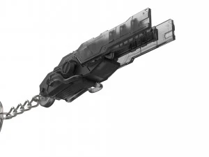 Keychain - Winston Tesla Cannon - Overwatch - Printable - STL 3D Print Model