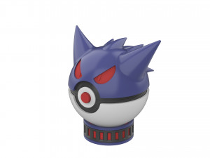 Gengar PokeBall - Printable - STL files - Personal Use 3D Print Model