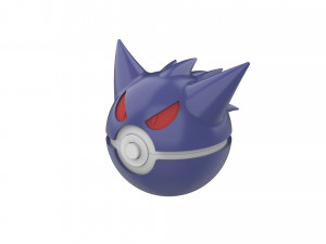 Gengar PokeBall - Printable - STL files - Personal Use 3D Print Model