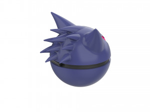 Gengar PokeBall - Printable - STL files - Personal Use 3D Print Model