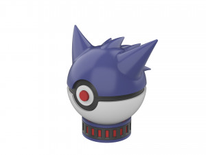 Gengar PokeBall - Printable - STL files - Personal Use 3D Print Model