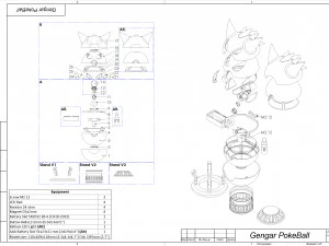Gengar PokeBall - Printable - STL files - Personal Use 3D Print Model