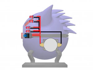 Gengar PokeBall - Printable - STL files - Personal Use 3D Print Model