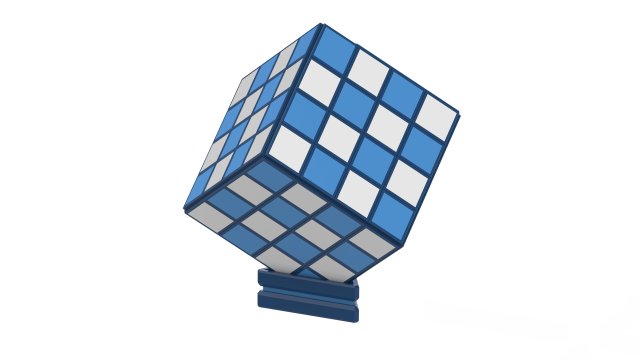 Cube Chess Board - Printable - STL files - Type 2 Model do druku 3D .c4d .max .obj .3ds .fbx .stl .blend 
