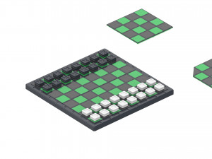 Cube Chess Board - Printable - STL files - Type 2 Model do druku 3D