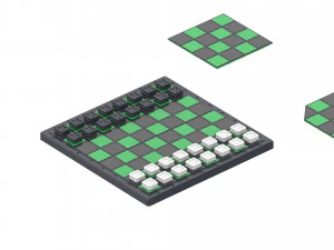 Cube Chess Board - Printable - STL files - Type 2 3D Print Model