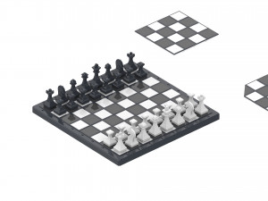Cube Chess Board - Printable - STL files - Type 2 Model do druku 3D