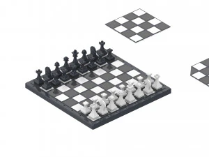 Cube Chess Board - Printable - STL files - Type 2 3D Print Model