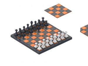 Cube Chess Board - Printable - STL files - Type 2 Model do druku 3D