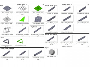 Cube Chess Board - Printable - STL files - Type 2 Model do druku 3D
