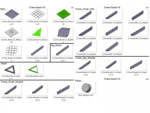 Cube Chess Board - Printable - STL files - Type 2 3D Print Model