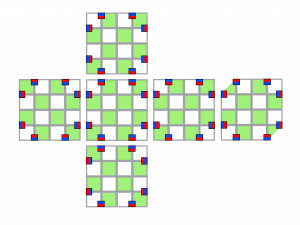 Cube Chess Board - Printable - STL files - Type 2 Model do druku 3D