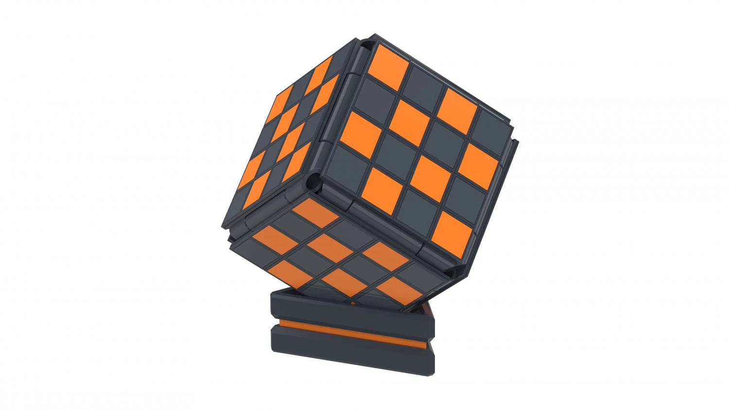 Cube Chess Board - Printable - STL files - Type 1 3D Print Model .c4d .max .obj .3ds .fbx .stl .blend