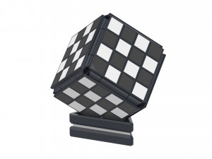 Cube Chess Board - Printable - STL files - Type 1 3D प्रिंट मॉडल
