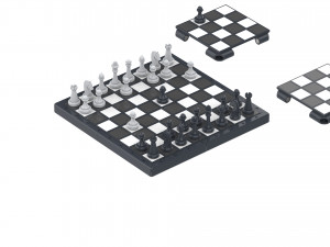 Cube Chess Board - Printable - STL files - Type 1 3D प्रिंट मॉडल