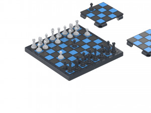 Cube Chess Board - Printable - STL files - Type 1 3D प्रिंट मॉडल