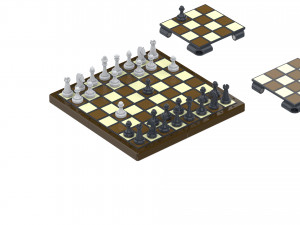 Cube Chess Board - Printable - STL files - Type 1 3D प्रिंट मॉडल