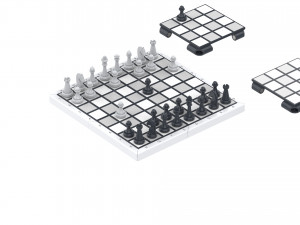 Cube Chess Board - Printable - STL files - Type 1 3D प्रिंट मॉडल