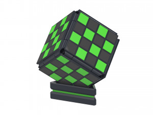 Cube Chess Board - Printable - STL files - Type 1 3D प्रिंट मॉडल