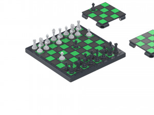 Cube Chess Board - Printable - STL files - Type 1 3D प्रिंट मॉडल