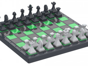 Cube Chess Board - Printable - STL files - Type 1 3D प्रिंट मॉडल