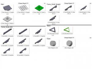 Cube Chess Board - Printable - STL files - Type 1 3D प्रिंट मॉडल